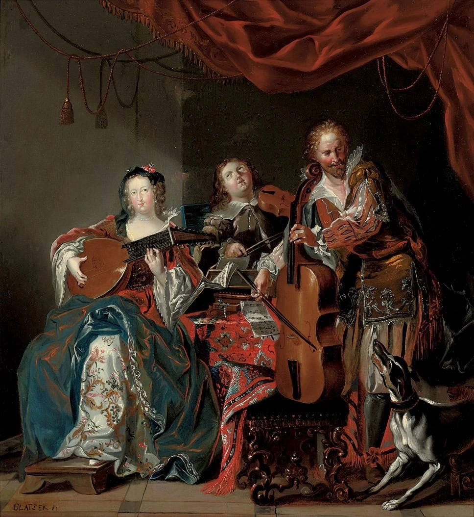 Gruppo allegro che fa musica - attribuito